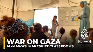 Children in Gaza's al-Mawasi makeshift classrooms find hope and learning amid war