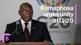 G-20 in South Africa: Ramaphosa Urges Unity, Downplays US Top Diplomat's Absence