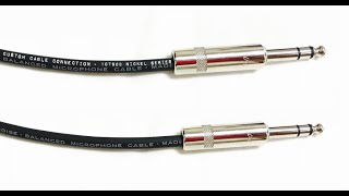 Pro Audio 1/4 inch TRS to 1/4 inch TRS Balanced Cable