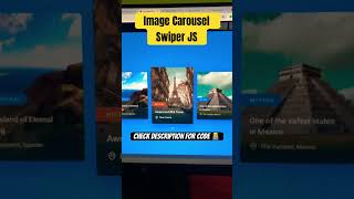 Image Carousel | Swiperjs #carousels #tutorials #shorts