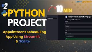 2.Python Project-Appointment Scheduling App using Streamlit & SQLite