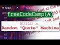 FULL Beginner's FreeCodeCamp Project - Random Quote Machine w/ React | Get Skill