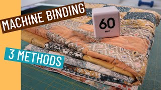 💥 HOW TO BIND YOUR QUILT ON A SEWING MACHINE BINDING 3 METHODS