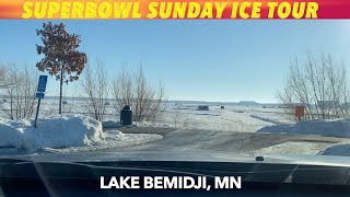 Superbowl Sunday, Lake Bemidji Ice Tour