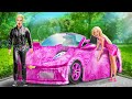 BARBIE VS KEN RELOOKING VOITURE DE POUPÉE 💝🖤 Défi d'une couleur 😍 Bon vs Mauvais élève par Yay Time!