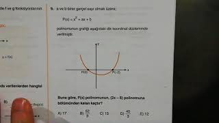 POLİNOM + PARABOL - AYT 'LİK - 2020 METİN AYT DENEMELERİNDEN 👌