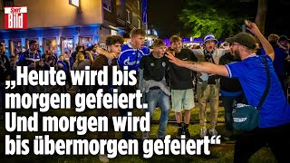 Schalke-Fans feiern den Aufstieg in die Bundesliga