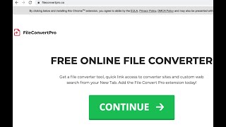 Fileconvertpro.co pop-ups promote the File Convert extension. How to remove?