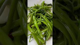 Stir fry water spinach ឆាត្រកួនប្រេងខ្យង #food  #youtubeshorts