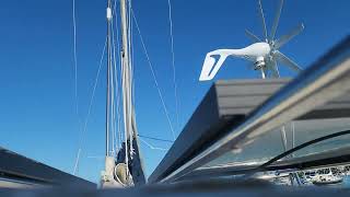 Wiring up 500w of solar panels on our yacht