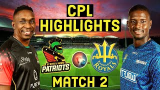 CPL 2021 | Barbados Royals vs St Kitts and Nevis Patriots, 2nd Match highlights  | cpl highlights
