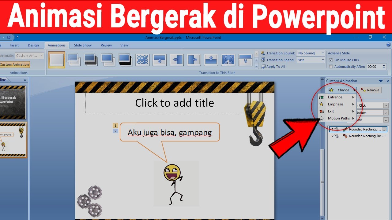 Cara Membuat Animasi Di Powerpoint Lasopacampaign - Riset