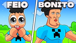 Evoluindo de FEIO ATÉ FICAR BONITÃO no Roblox!