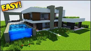 Minecraft: How to Build a Modern Mansion - (How to Build a House/Mansion in Minecraft)