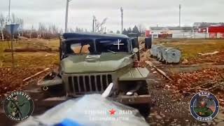 Finishing off an abandoned Ukrainian URAL in Pokrovsk