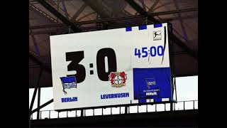 Hertha BSC vs Bayer 04 Leverkusen 3:0  Tonaufnahme aus dem Stadion.
