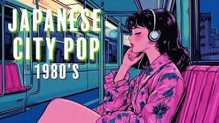 【City Pop】80's Nostalgic playlist Romantic BGM medley with rain sound and neon lights