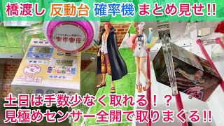 【クレーンゲーム】土日のゲーセンは手数少なく取れる！？橋渡し 反動台 確率機 まとめて見せます！！