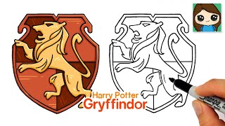 How to Draw Harry Potter Gryffindor House Symbol | Hogwarts Legacy
