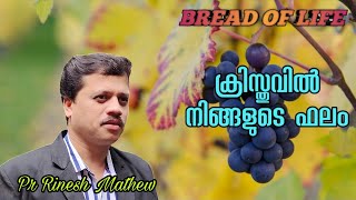 #37. ക്രിസ്തുവിൽ നിങ്ങളുടെ ഫലം(Your fruit in Christ)Bread Of Life. Pr Rinesh Mathew