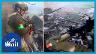 Hellish Bakhmut fighting revealed by Ukraine soldier’s GoPro