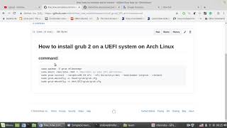 How to install grub 2 on a UEFI system on Arch Linux