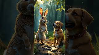 The Lost Rabbit and the Loyal Dog | Heartwarming Adventure Story 🐰#shorts #ytshorts #shortsfeed