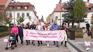 Myślenice. Ulicami miasta przeszedł Marsz Różowej Wstążki