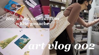 Art supply “haul” + stationery inspired sketchbook session ⚘ art vlog