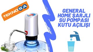 GENERAL HOME ŞARJLI SU POMPASI | SÖYLENDİĞİ GİBİ 5 SN'DE BİR BARDAK DOLUYOR MU? | TEKNOSA ALIŞVERİŞİ