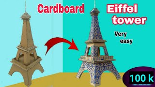 How to make Eiffel Tower with cardboard