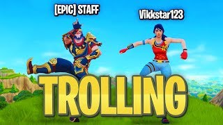 TROLLING Fortnite Players with an EPIC EMPLOYEE