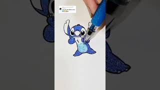 Coloring in stitch #shorts #coloring #stitch