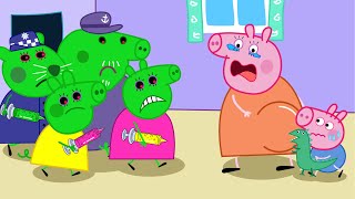 George Pig Don't Be Afraid! Zombies Appear At The Pig House | Peppa Pig Funny Animation