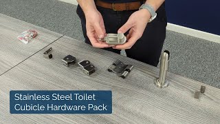 Stainless Steel Toilet Cubicle Hardware Pack