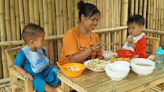 Going far to harvest lots of lychees, a sudden storm hits the market - Cooking with the kids
