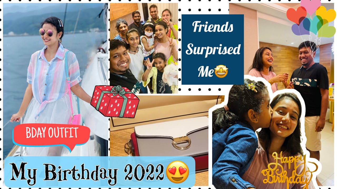 VLOG: My B'day Celebration 2022🤩 | Friends Surprise🎁 | Gifts | Birthday ...