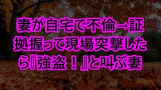 妻が自宅で不倫→証拠握って現場突撃したら『強盗！』と叫ぶ妻