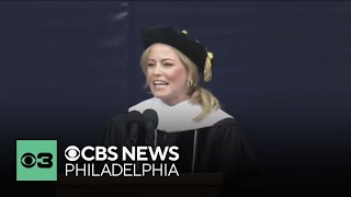 Elizabeth Banks delivers commencement speech at the University of Pennsylvania