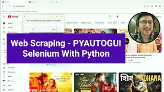Simple Pyautogui project | Selenium With Python | Webscarping using python tutorial | YouTube Views