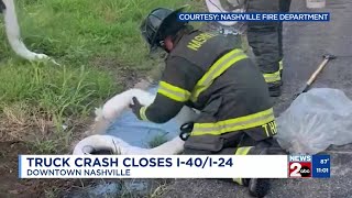 Interstates heading into Nashville remain closed