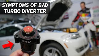 SYMPTOMS OF BAD TURBO DIVERTER VALVE ON BMW F30 F31 F32 F33 F36 F20 X1 X2 X3 X4 X5 Z4