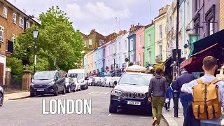 Most Expensive Streets of London | Notting Hill and Portobello Market | London Walk 4K