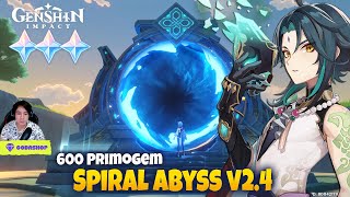 600 Primogem - Spiral Abyss Terbaru v2.4 - Genshin Impact