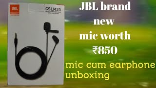 JBL brand new mic and earphones worth of ₹850||unboxing telugu budjet microphone