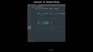 Leetcode 43. Multiply Strings in Python | Python Leetcode | Python Coding Tutorial | Python ASMR
