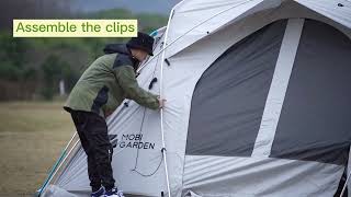 MOBI GARDEN HOLIDAY STARS TENT SET UP FAMILY TENT FOR OURDOOE 모비가든