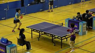 2018IH 卓球女子シングル3回戦⑤　徳田（萩光塩学院）vs 中田（愛み大瑞穂）