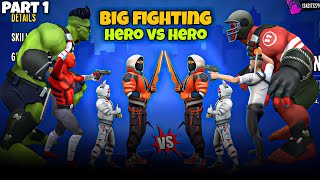 Hero vs Hero in spider fighter 3 || Big fighting || New gameplay