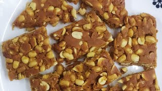 @kokila2288 Gur Moongfali Chikki tastes good, keeps you warm & healthy in winter #peanutchikkirecipe